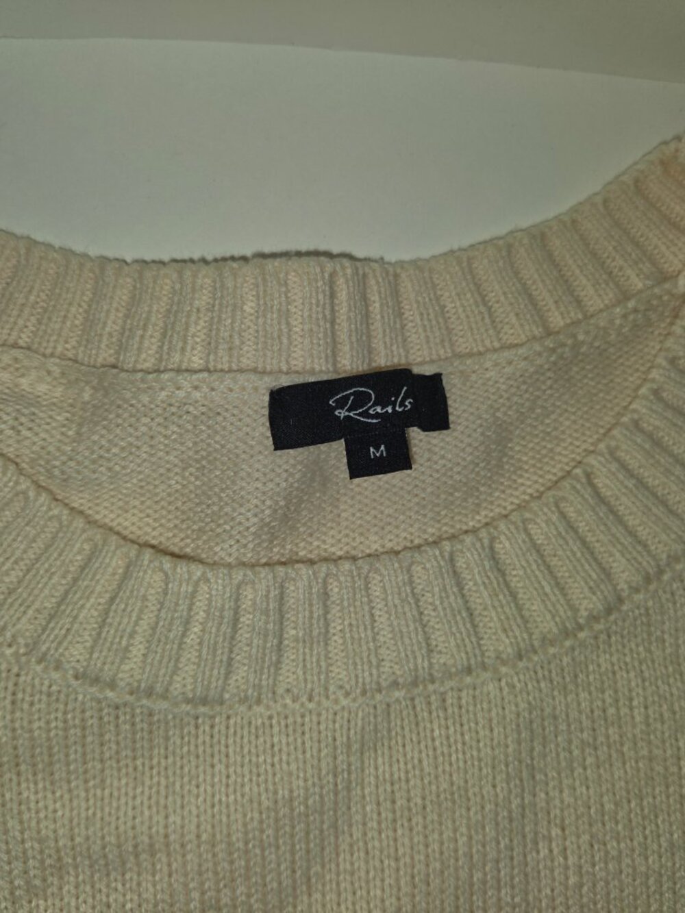 Rails Sweater Womens Sz M Ivory Perci Daisy Cotton Blend Knit Cute Flowers Boxy - Picture 4 of 6